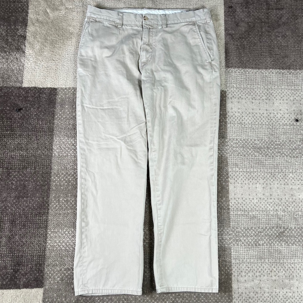 Polo Ralph Lauren Mens Chino Pants Khaki Flat Front Classic Fit Size 36x30